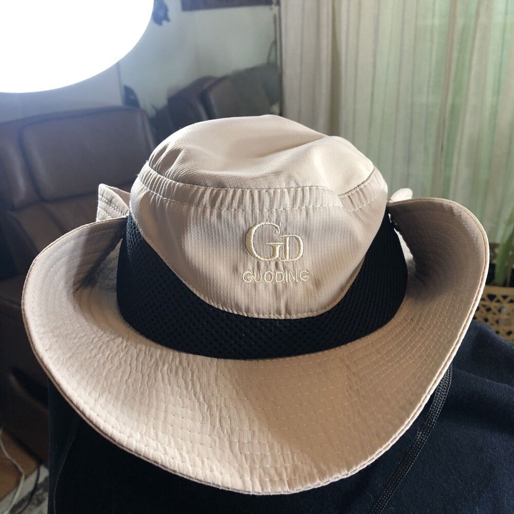 GUODING tan Boonie Hat - Nylon mesh Sun Brim Bill Safari Style Outdoor Layer - Picture 13 of 16